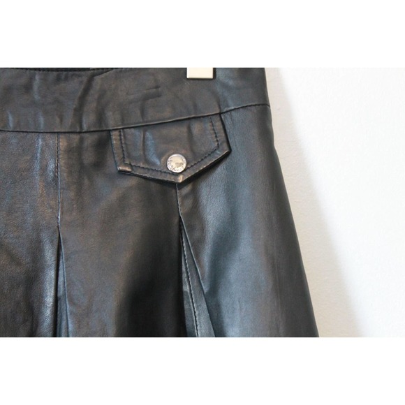 NWT Bod & Christensen Soft Leather Sissy Midi Skirt Black Women's Size 12 H14127 - Picture 5 of 12